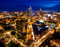 Downtown Indianapolis after sunset