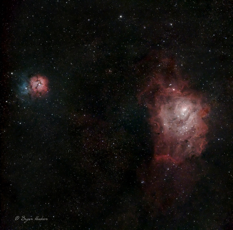 Trifid (M20)  Lagoon Nebula (M8)