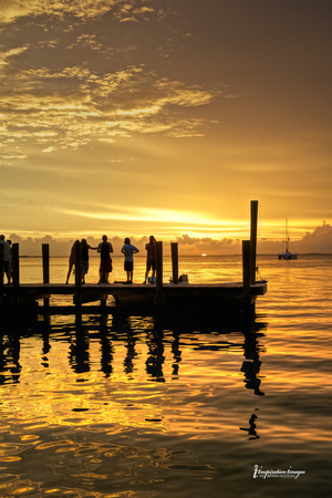 Florida Keys Sunset People on Pier #2