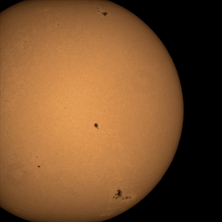 My First Solar Image with Sunspots