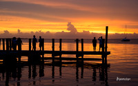 Florida Keys Sunset People on Pier