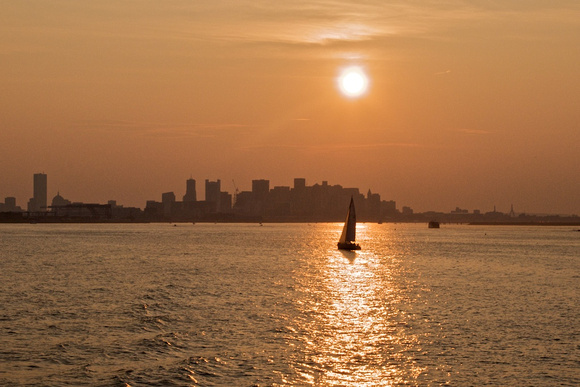 Boston Harbor sunset