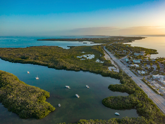 Aerial Florida Keys Sunrise