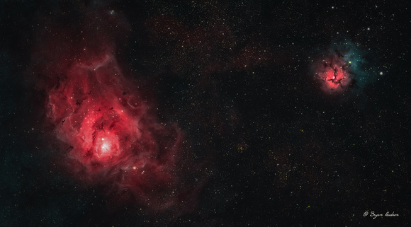 Lagoon and Trifid Nebulae